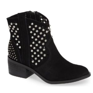 Steve Madden dude studded bootie in black suede